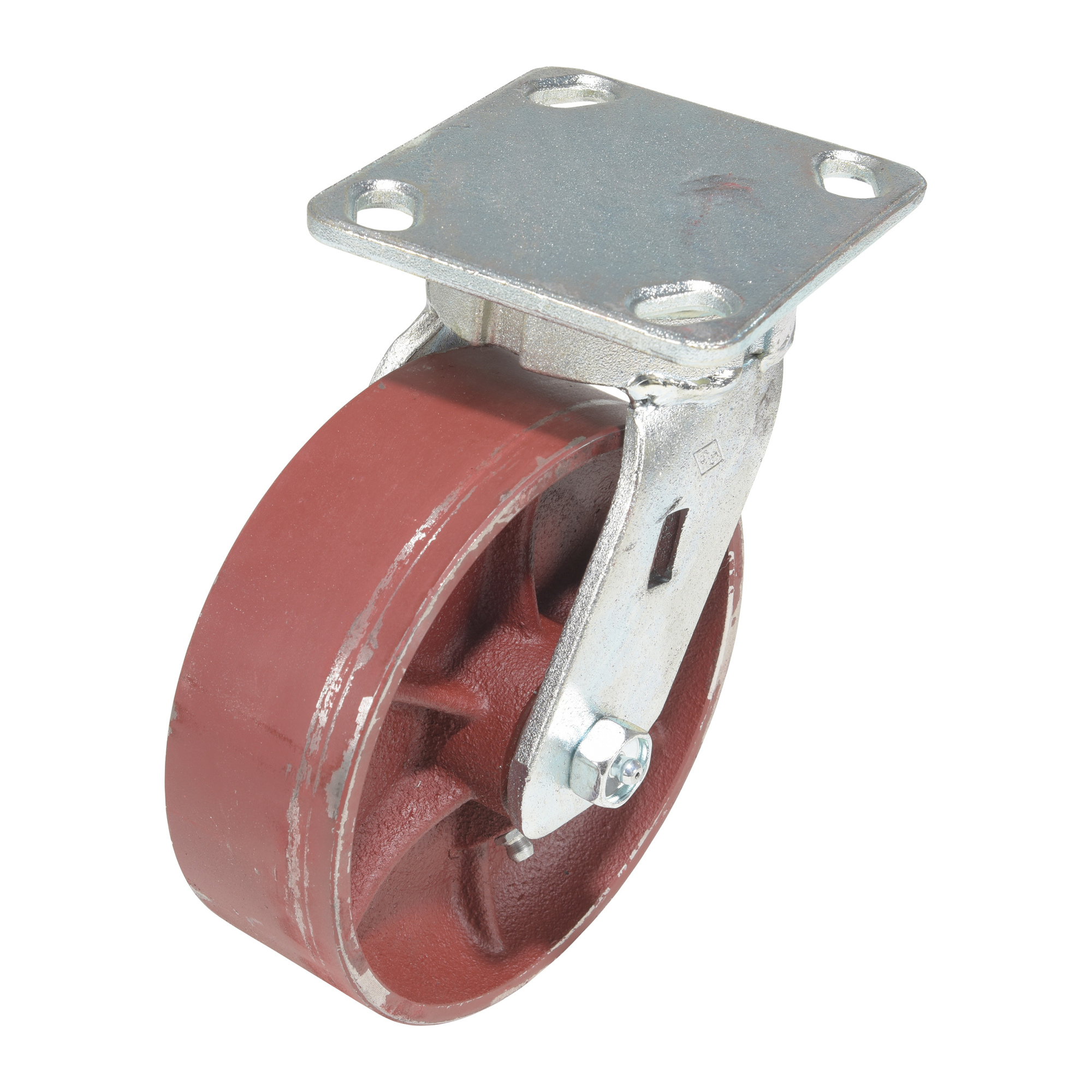 Vestil Cast Iron Swivel Caster - 6in. x 2in., Ductile Steel Wheel, 70,000 PSI Tensile Strength, Model# CST-VE-6X2DS-S